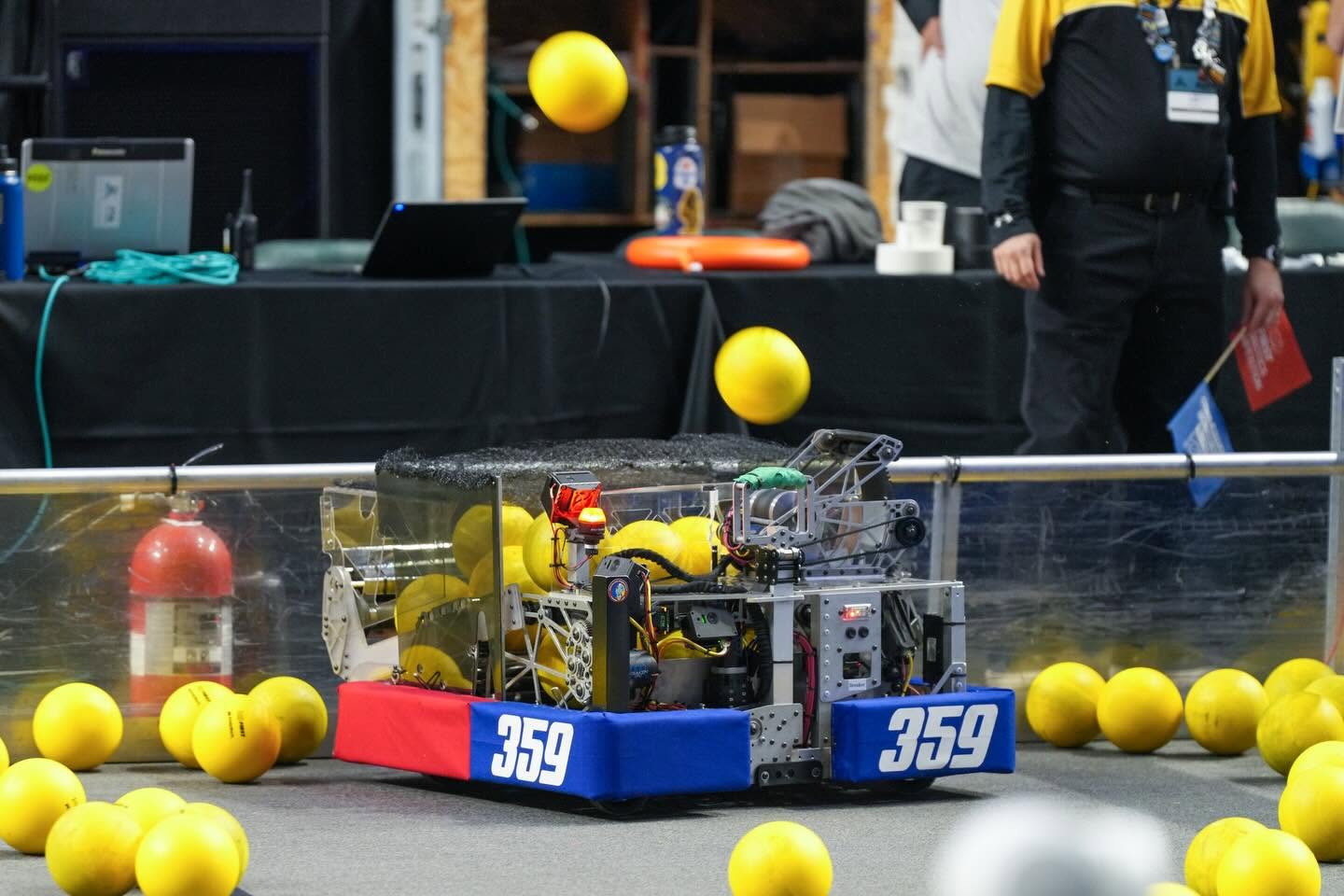 Team 359 at the 2026 REBUILT competition, 7 of 9