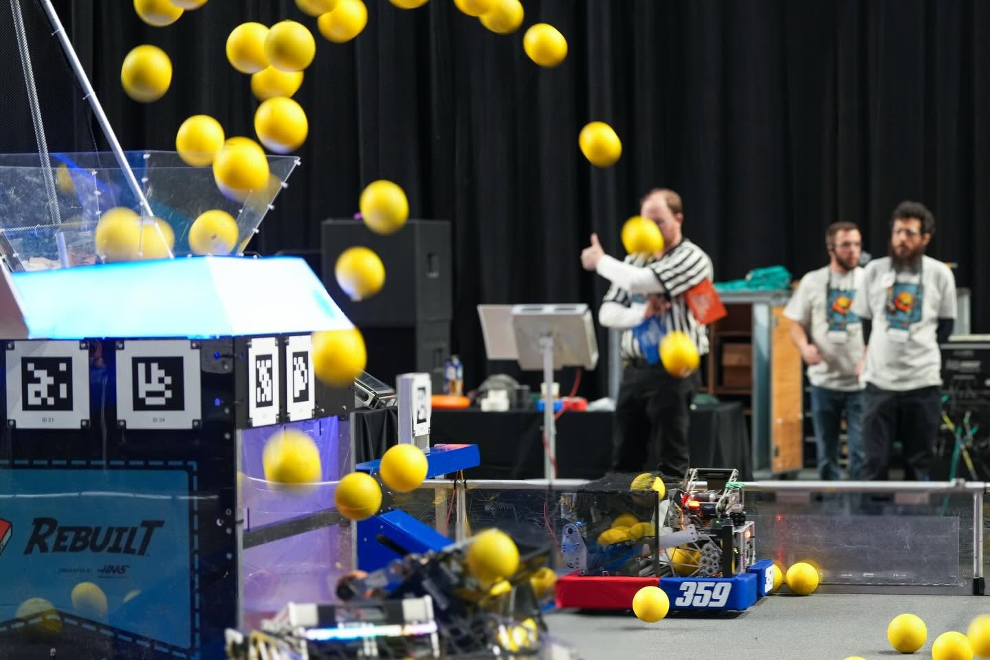 Team 359 at the 2026 REBUILT competition, 8 of 9