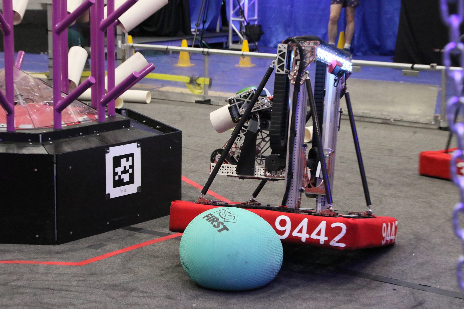 Team 9442 at the 2025 REEFSCAPE competition, 1 of 5