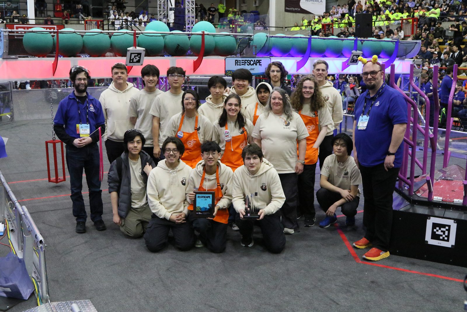 Team 9442 at the 2025 REEFSCAPE competition, 2 of 5